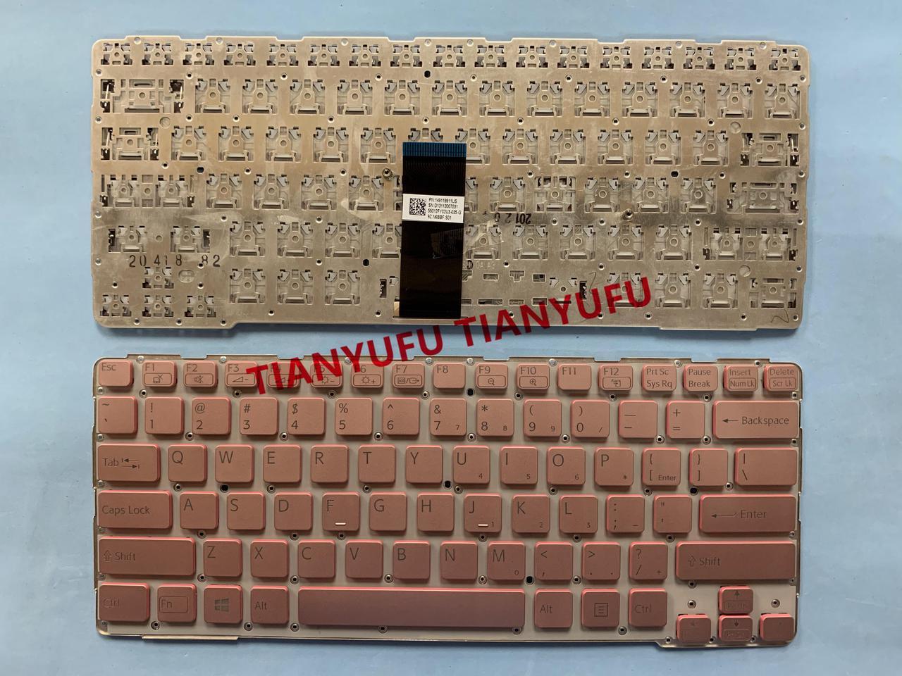 For Sony Vaio SVE14A 149119911US 9Z.N6BBF.S01 Keyboard US Pink Without Frame Laptop Keyboard