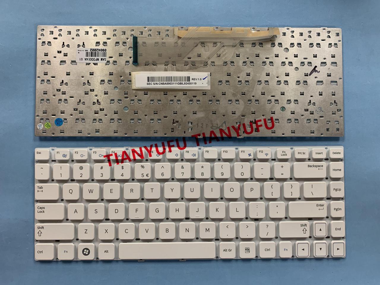 For Samsung NP305E4A NP305V4A NP300E4A NP300V4A KEYBOARDUS White Big Arrow Key Without Frame Laptop Keyboard