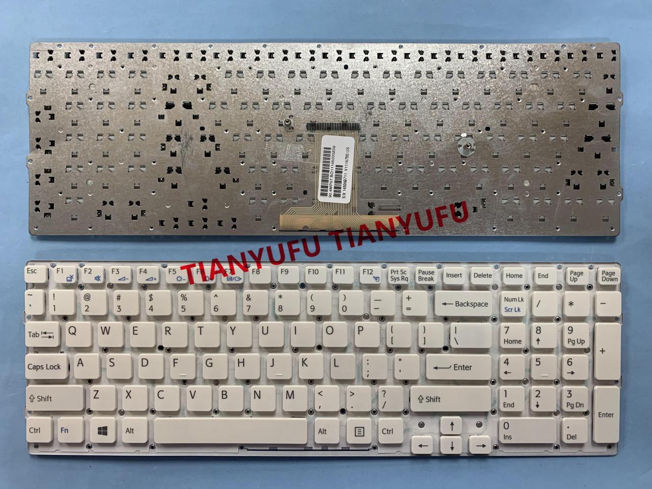 For Sony VPC-EB Keyboard Without Frame White US Laptop Keyboard