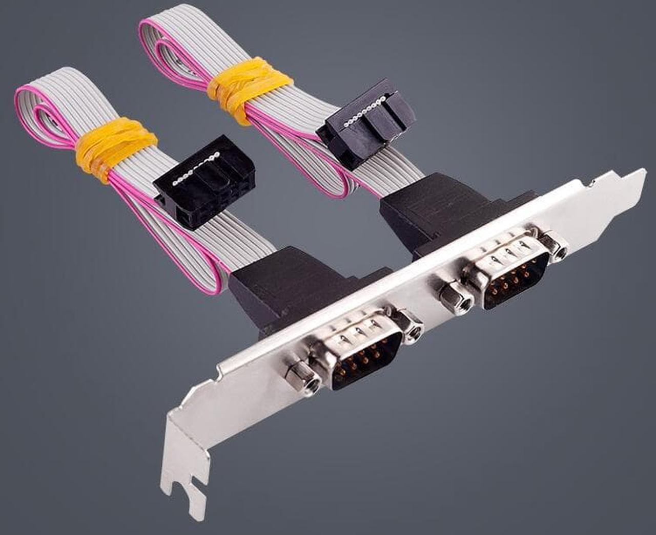 2COM-DB9  Motherboard serial cable 9-pin DB9 extension cable COM port cable Dual serial port RS232 cable IDC