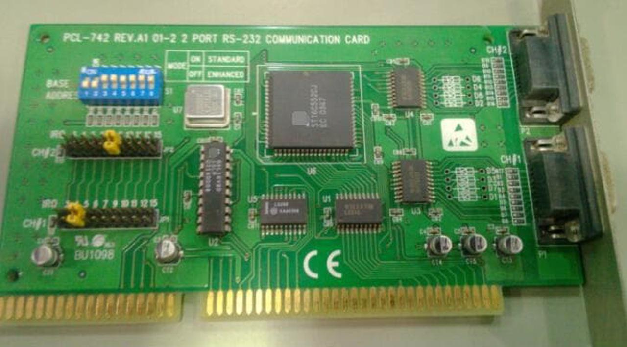 PCL-742 REV.A1  100% Test OK RS-232  serial port card 2*COM ISA Bus Card