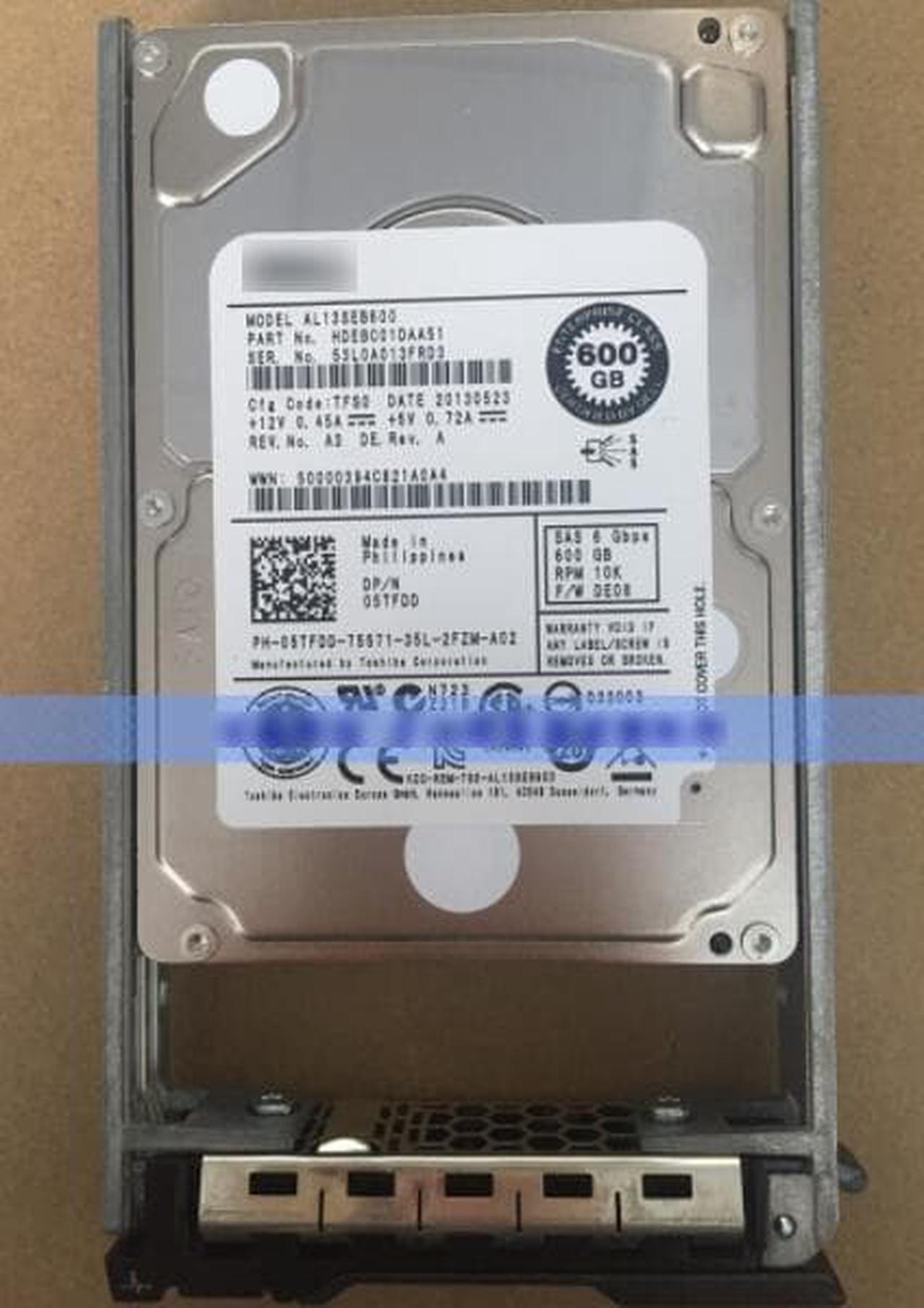 600G 10K SAS 2.5 inch 5TFDD AL13SEB600 HDD Server Disk