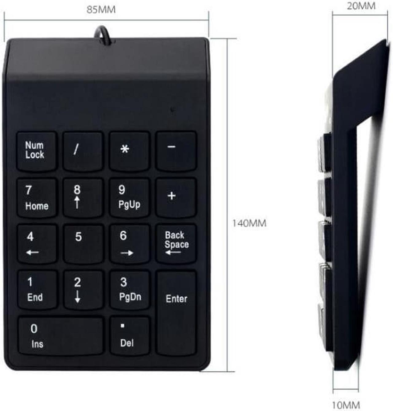 .4GHz Wire Numeric Keypad Numpad 18 Keys Digital Keyboard For Accounting Teller Laptop Notebook Tablet Number Keycap