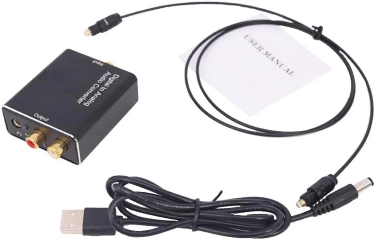 Main image of Digital to Analog Audio Converter Optical Fiber Coaxial Signal to Analog DAC Spdif Stereo 3.5MM Jack 2*RCA Amplifier Decoder