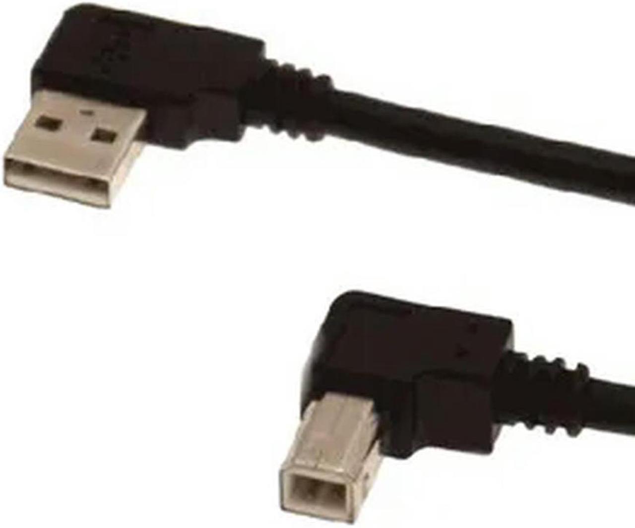 FOR B Male Right Angled 90 Degree Printer to Left Angled USB 2.0 A Male Cable 100cm