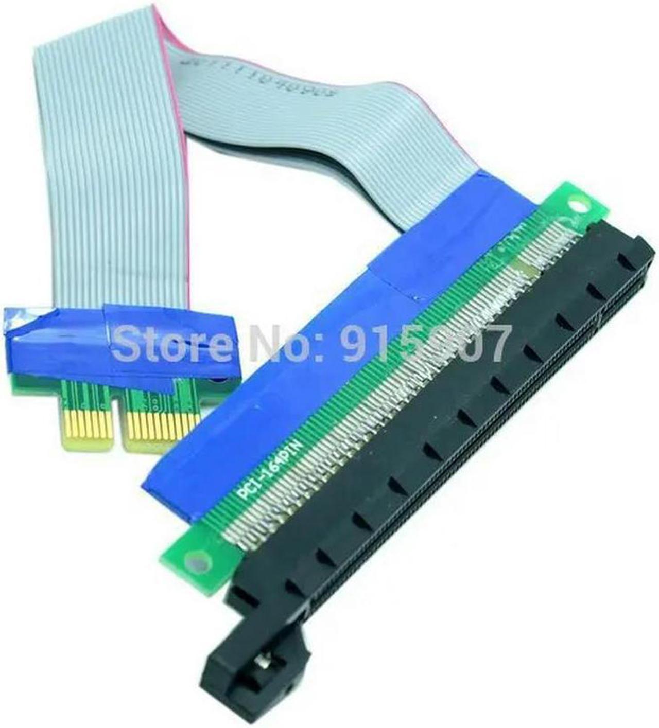 FOR PCI-E Express 1x to 16x Extension Flex Cable Extender Converter Riser Card for Adapter 20cm