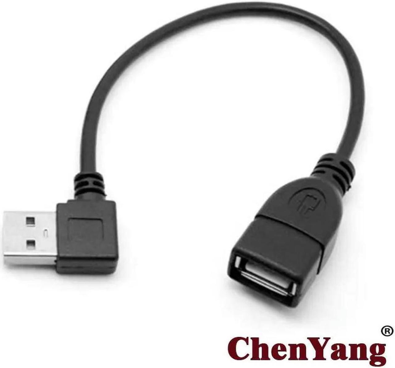 FOR 480Mbps USB 2.0 Right Angled 90 Degree A Type Male Female Extension Cable 20cm