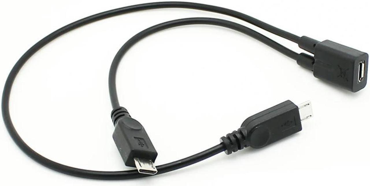 FOR Micro USB Female to 2 Micro USB Male Splitter extension cable for S5 i9600 S4 I9500 Note2 N7100 S3 I9300 S2