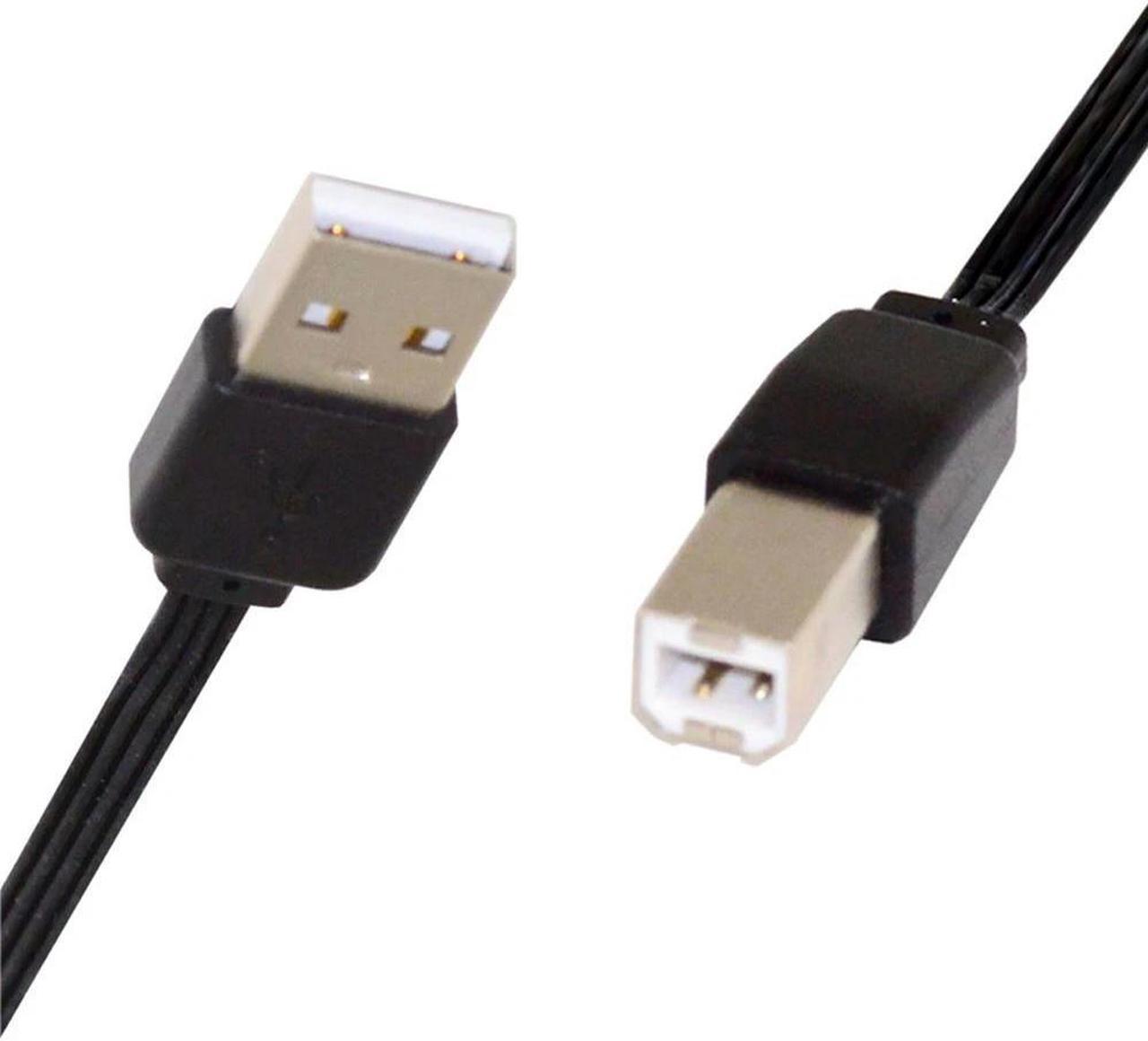 FOR 13cm USB 2.0 Type-A Male to Type-B Male Male Data Flat Slim FPC Cable for Scanner Disk Printer