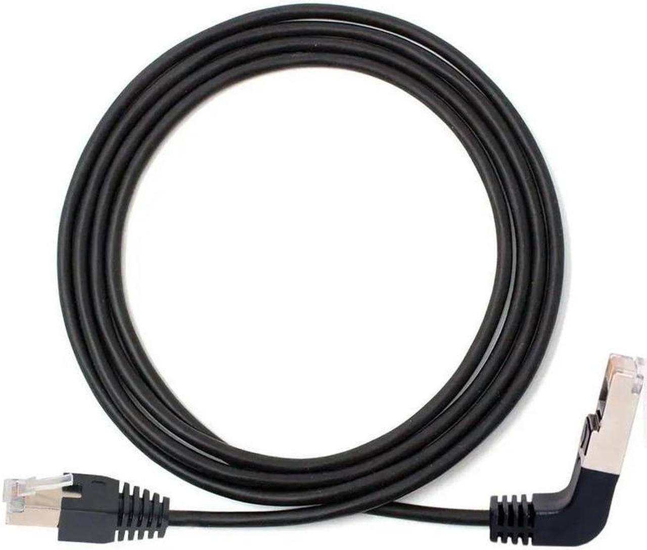 FOR Cat 5e RJ45 8P8C STP Lan Ethernet Network Patch Up Angled 90 Degree Male to Straight Male Cable 50cm for Ethernet