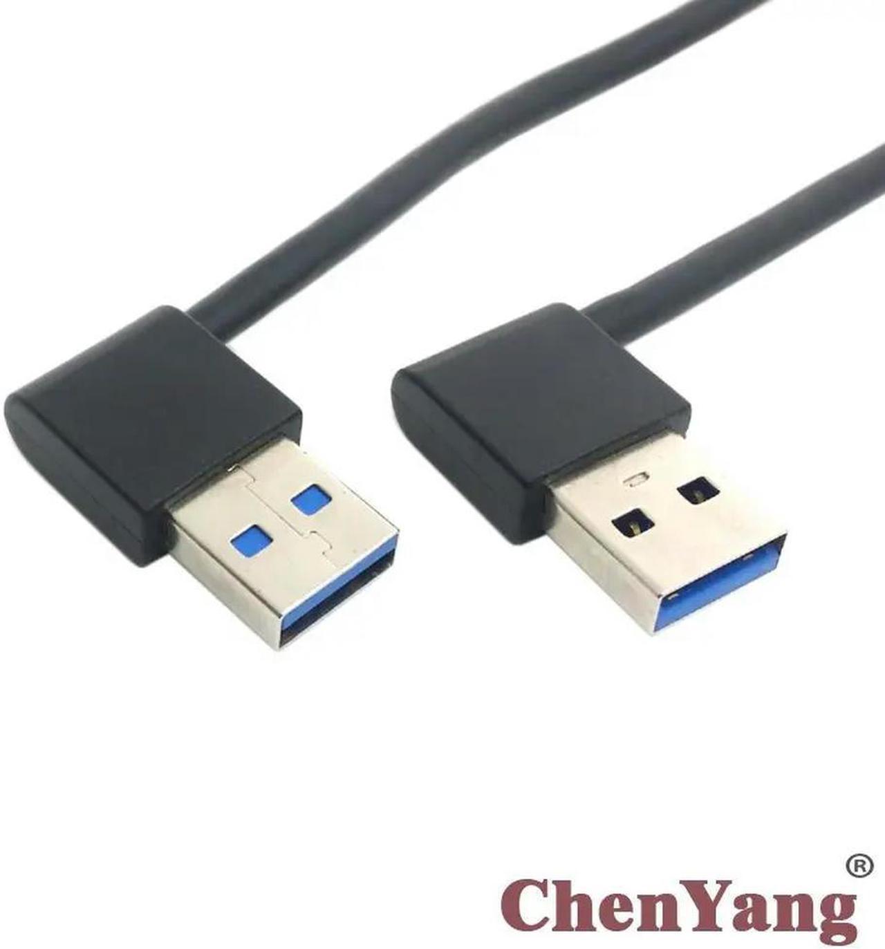 FOR Male USB 3.0 Type A 90 Degree Left Angled to Right Angled Extension Cable 50cm