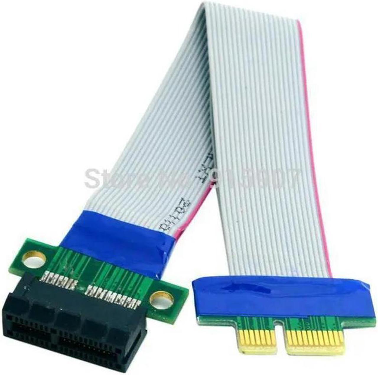 FOR PCI-E Express 1X Slot Riser Card Extender Extension Ribbon Flex Relocate Cable 20cm