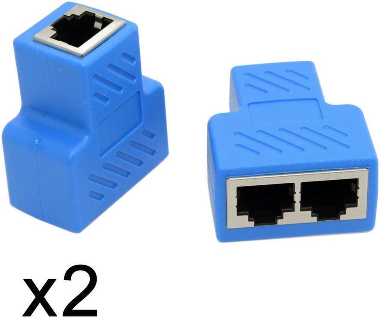 FOR 2pcs STP UTP Cat6 RJ45 8P8C Plug To Dual RJ45 Splitter Network Ethernet Switcher for Adapter