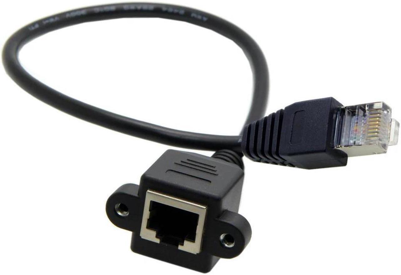 FOR 8P8C FTP STP UTP Cat 5e Male to Female Lan Ethernet Network Extension Cable with Panel Mount Holes 0.