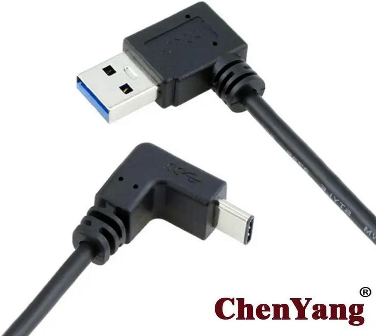 FOR USB 3.1 USB-C Up Down Angled to 90 Degree Left Angled A Male Data Cable for Laptop Tablet Phone