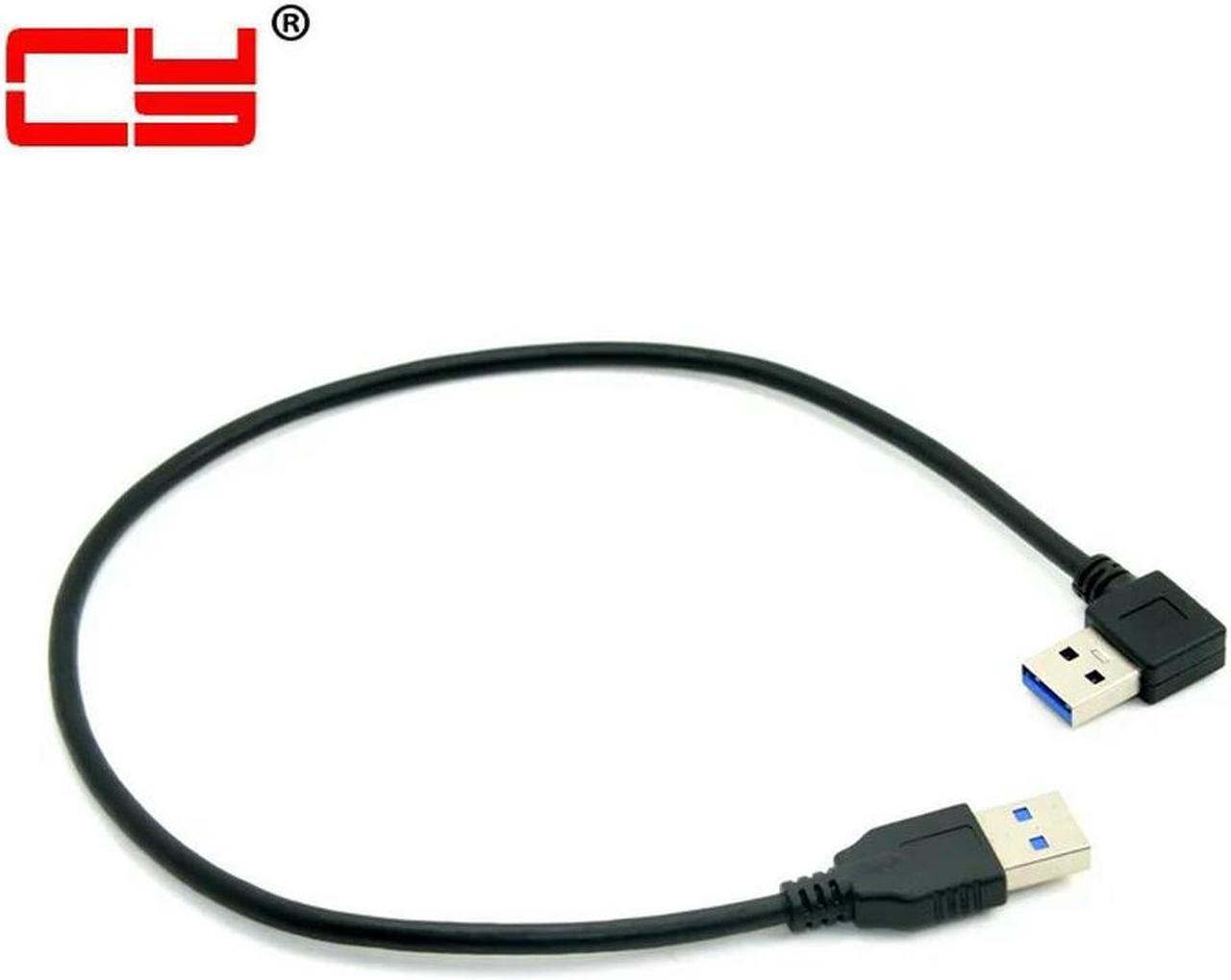 FOR USB 3.0 A Type Male 90 Degree Right Angled to Straight A Type Male Data Cable Cord for Hard Disk Drive SSD 40cm