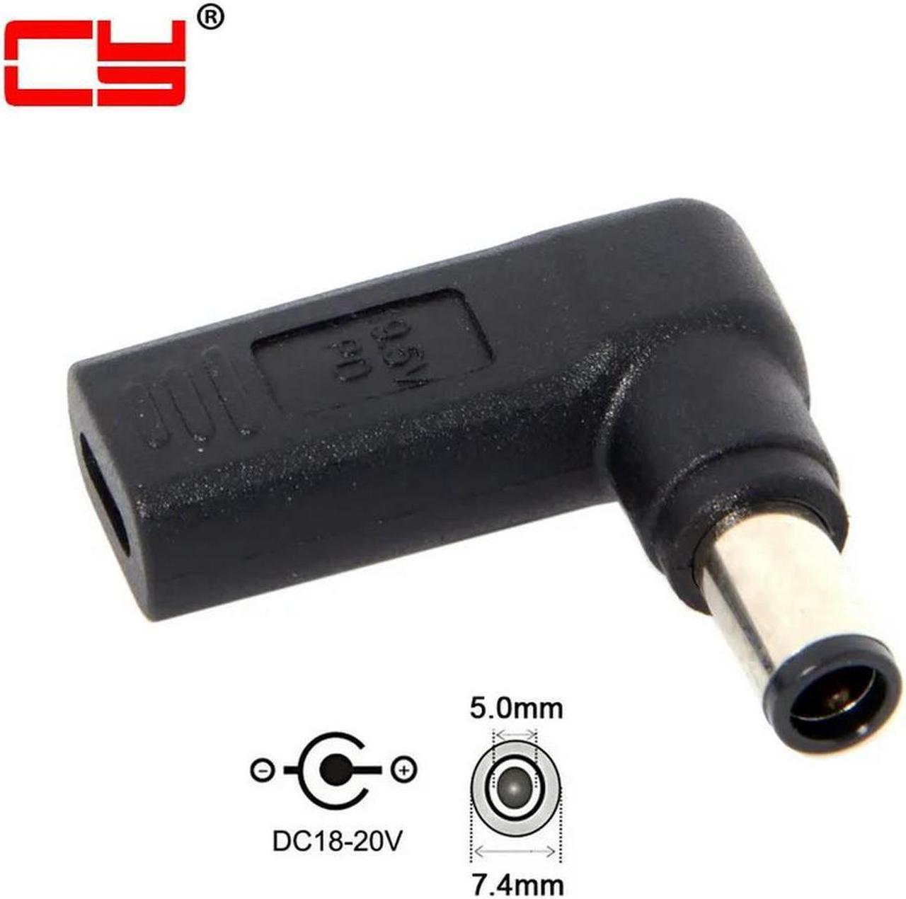 FOR USB 3.1 Type C USB-C to DC 7.4*5.0mm Power d for Adapter Converter PD Emulator Trigger 90 Degree Angled for Lap top