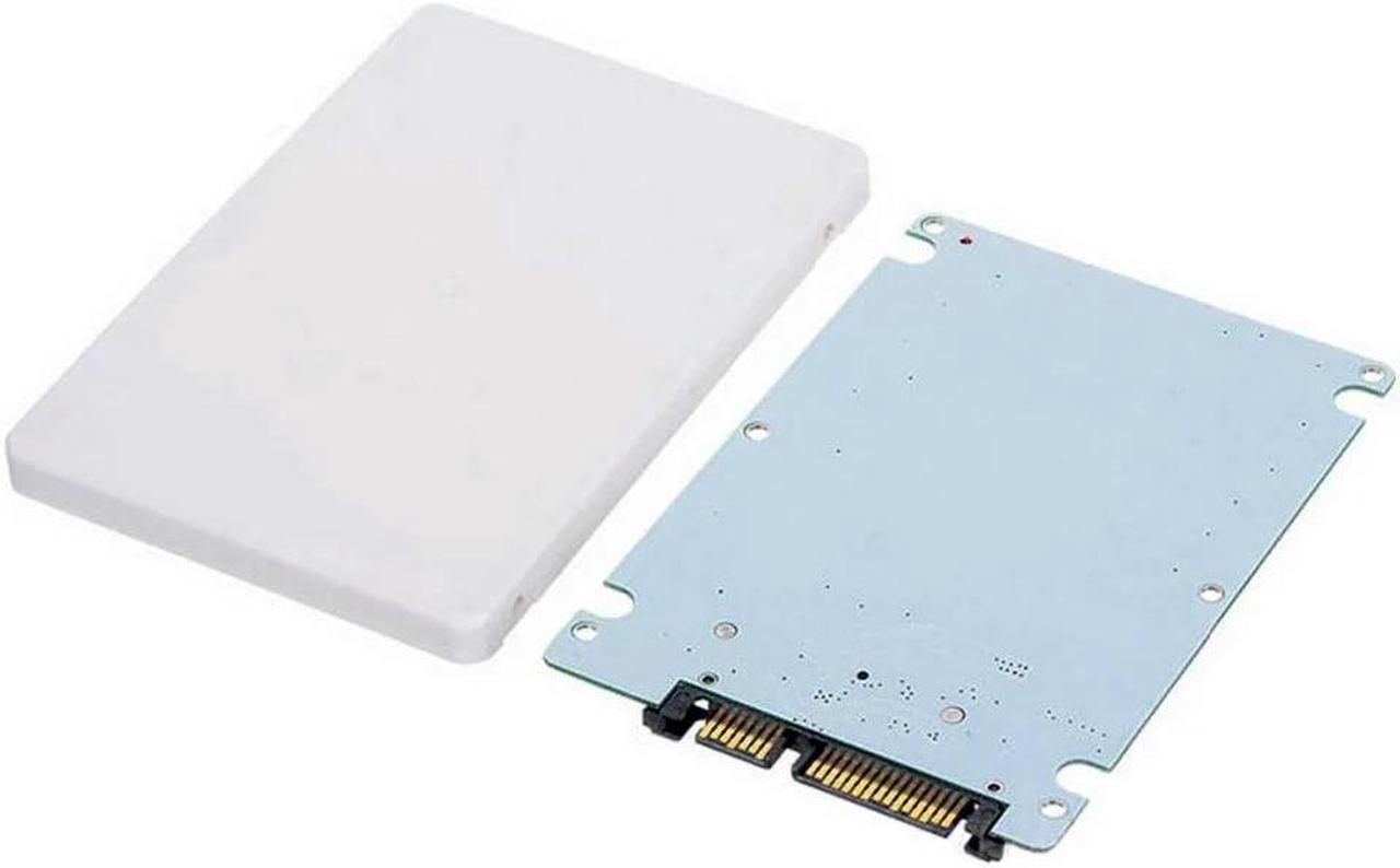 FOR 1.8 Micro SATA 16pin SSD to 2.5 SATA 22pin 7+15 Hard Disk Case Enclosure 7mm Height White Color