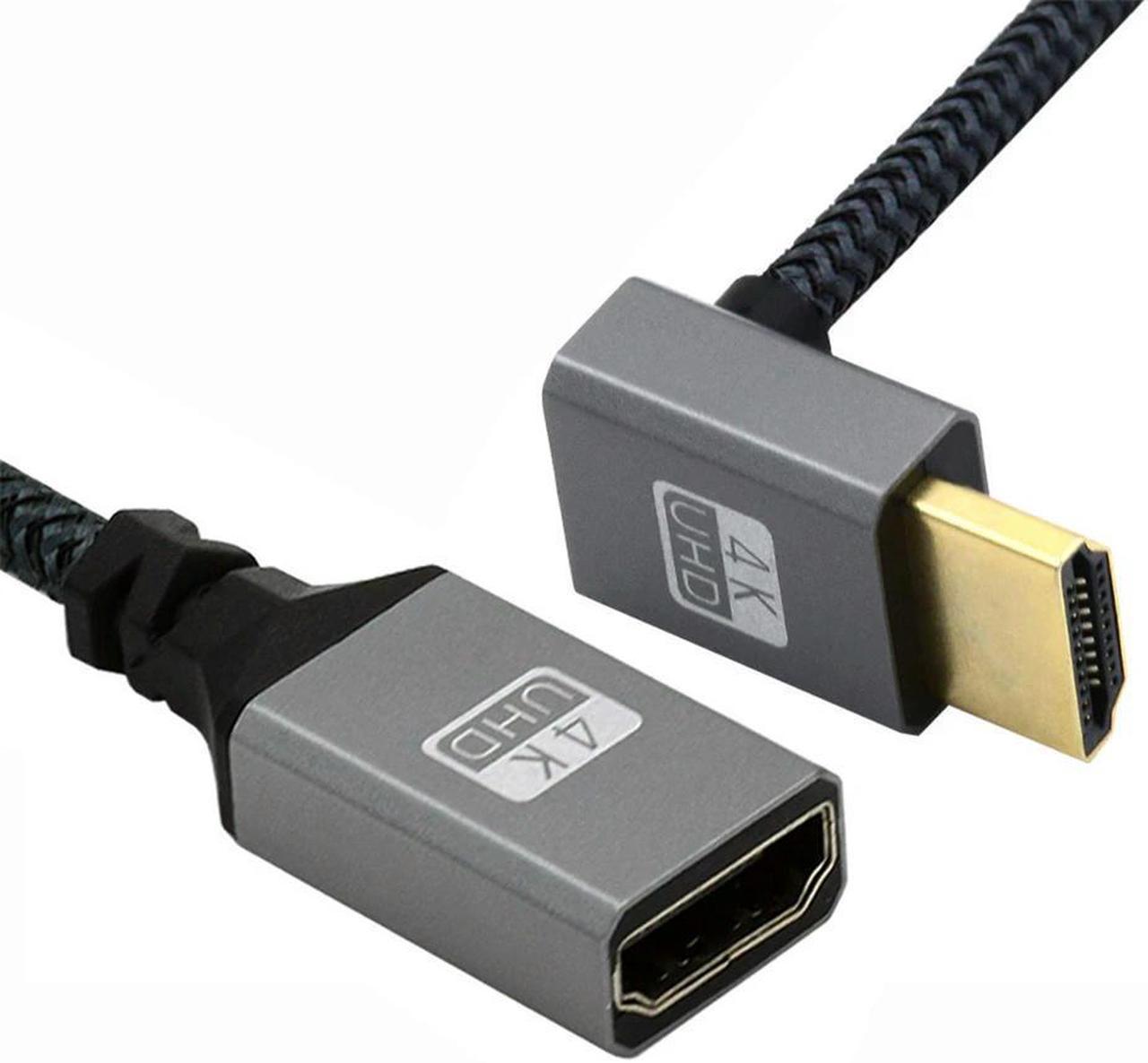 FOR HDTV 1.4 Type A Male to A Female Extension Cable Down Straight UP Angled 90 Degree Support HDTV 4K 60hz 3D