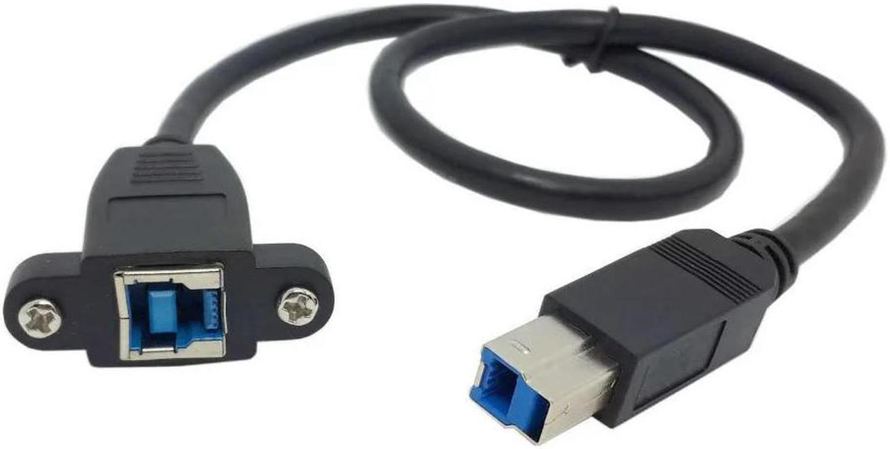 FOR Super Speed USB 3.0 Back Panel Mount Female to Male B Type Extension Cable 50cm