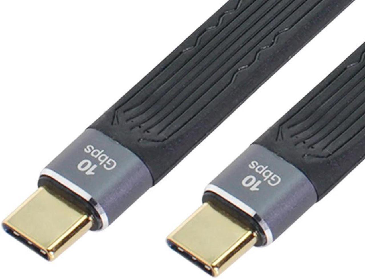 FOR 10Gbps USB-C Type-C Male to USB-C Male USB 3.1 65W 3A Flat Slim FPC Data Cable for Laptop Phone 13cm