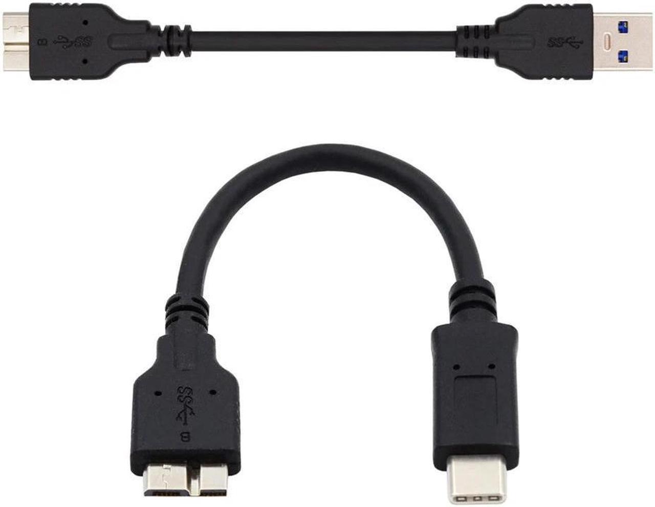 FOR USB 3.1 USB-C Type-C to Micro 3.0 and USB 3.0 Type-A Male to Micro 3.0 B Male 2pcs/set Disk SSD Data Cable 15cm