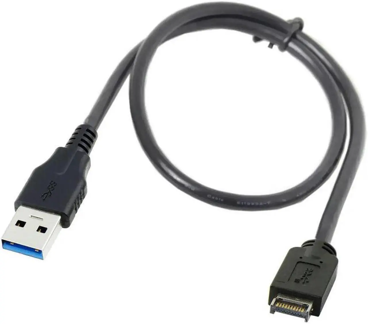 Main image of FOR USB 3.0 Type-A Male to USB 3.1 Front Panel Header Extension Data Cable Converter Cord 50cm Black