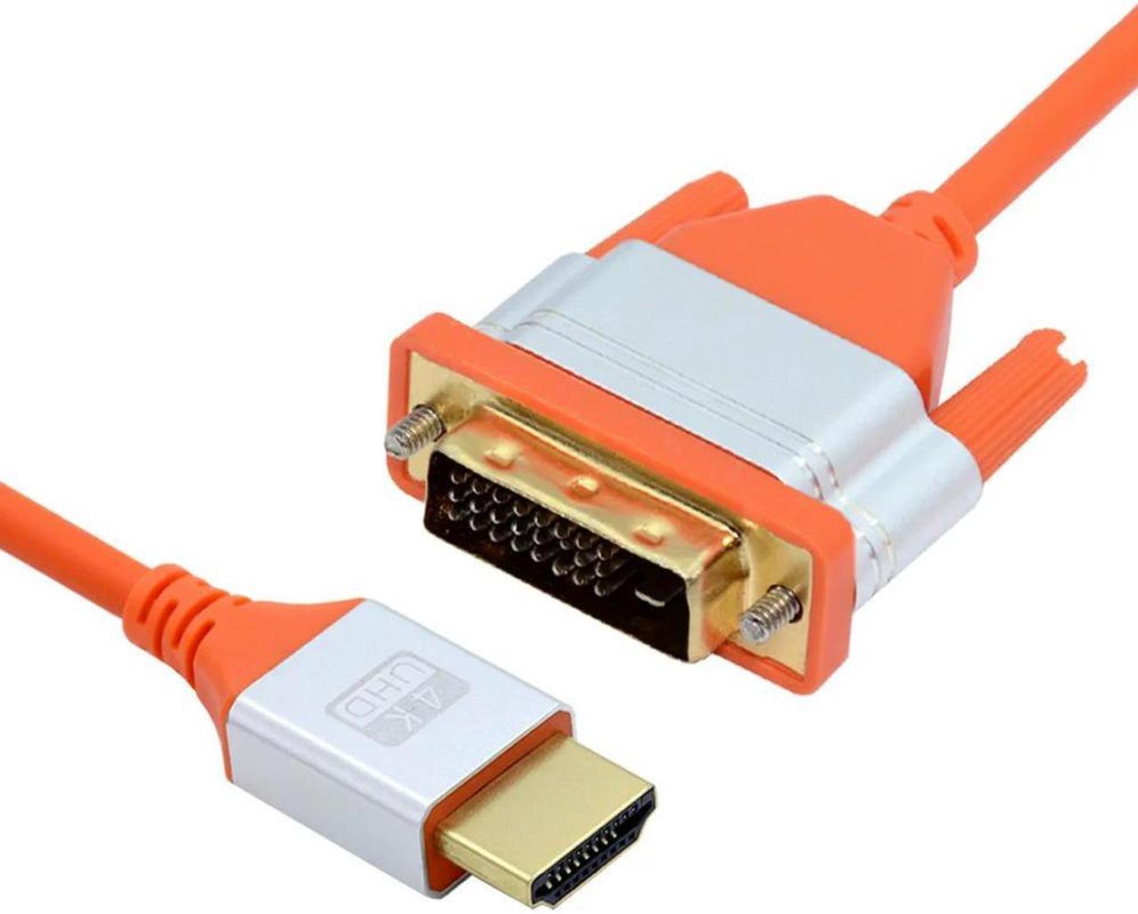 FOR HDTV 4K to DVI Ultra Soft High Flex HDTV Cable Hyper Super Flexible Cord High Speed Type-A Male to 24+1 Male for Computer HDTV