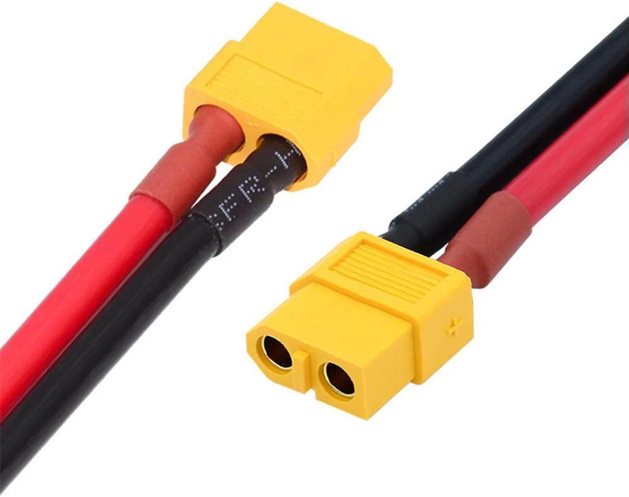 FOR XT60 Male to Female 12AWG Extension Cable Connector for RC Portable Power Station Solar Panel