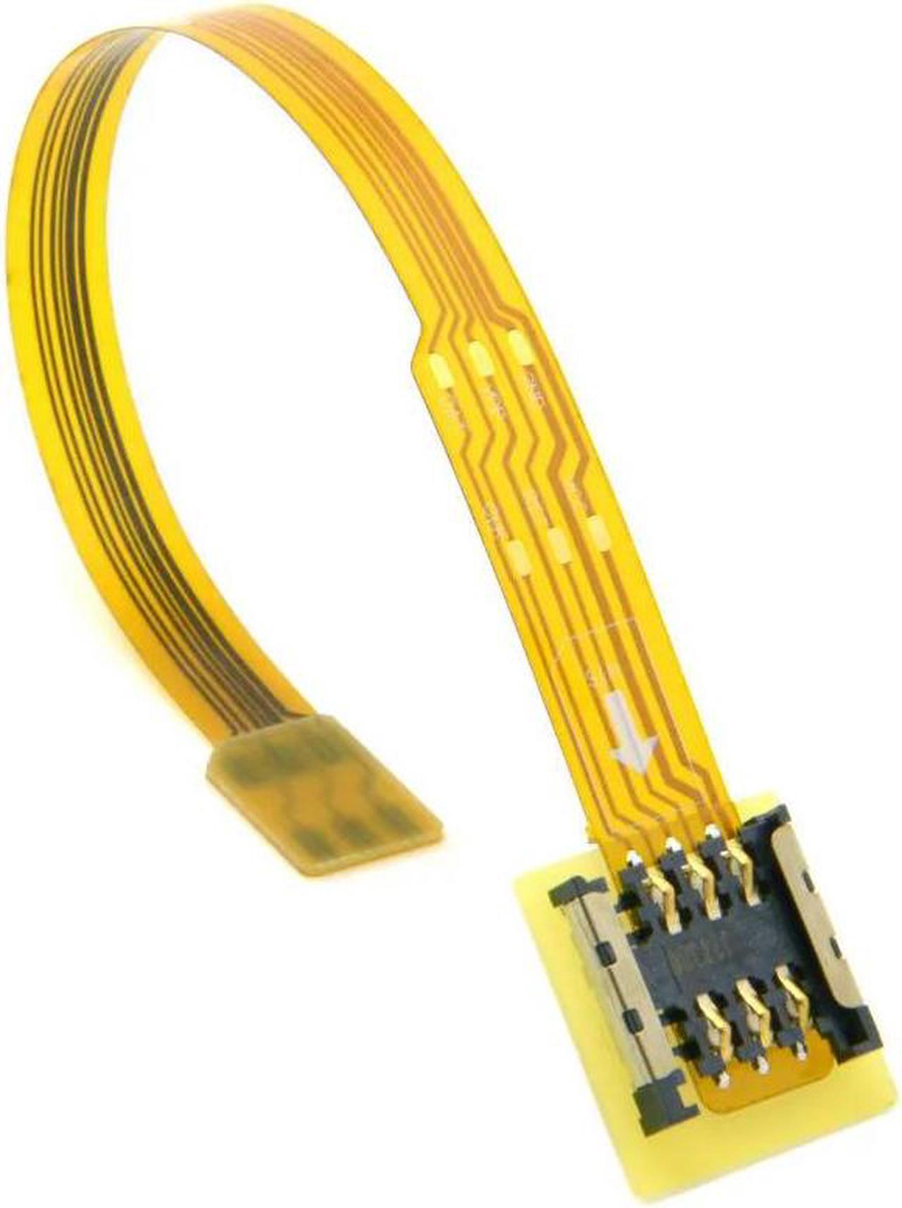 FOR Micro SIM Card to Nano SIM Kit Male to Female Extension Soft Flat FPC Cable Extender 10cm