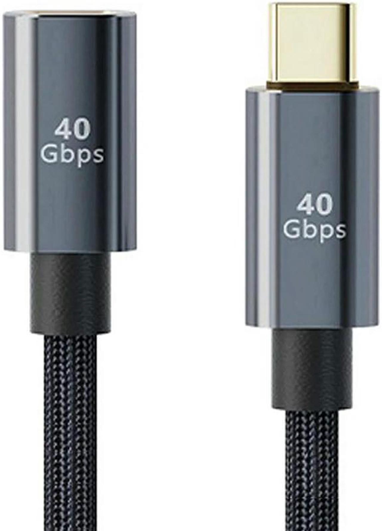 FOR USB4 Extension Cable Compatible with TB3/4 8K 60Hz Male to Female 40Gbps with 100W Charging and