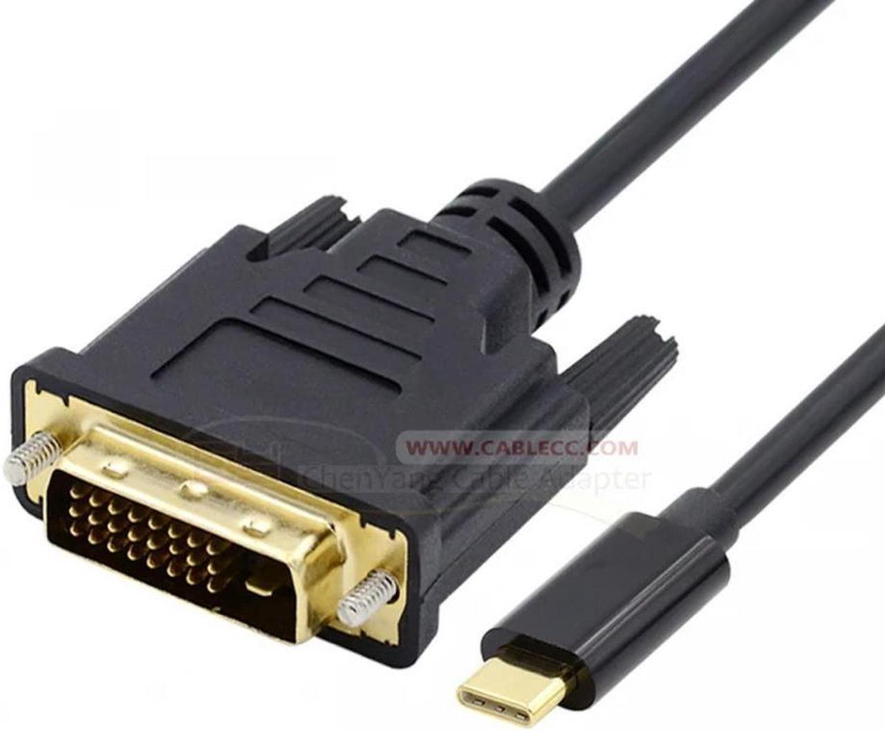 FOR USB 3.1 Type C USB-C Source to DVI 1080P 60hz Displays Male Monitor Cable for Laptop 1.8m