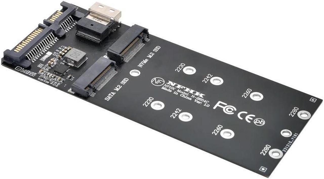 FOR SATA for Adapter SFF-8654 to M.2 U2 Kit NGFF M-Key to Slimline SAS NVME PCIe SSD SATA SSD for Adapter for Mainboard