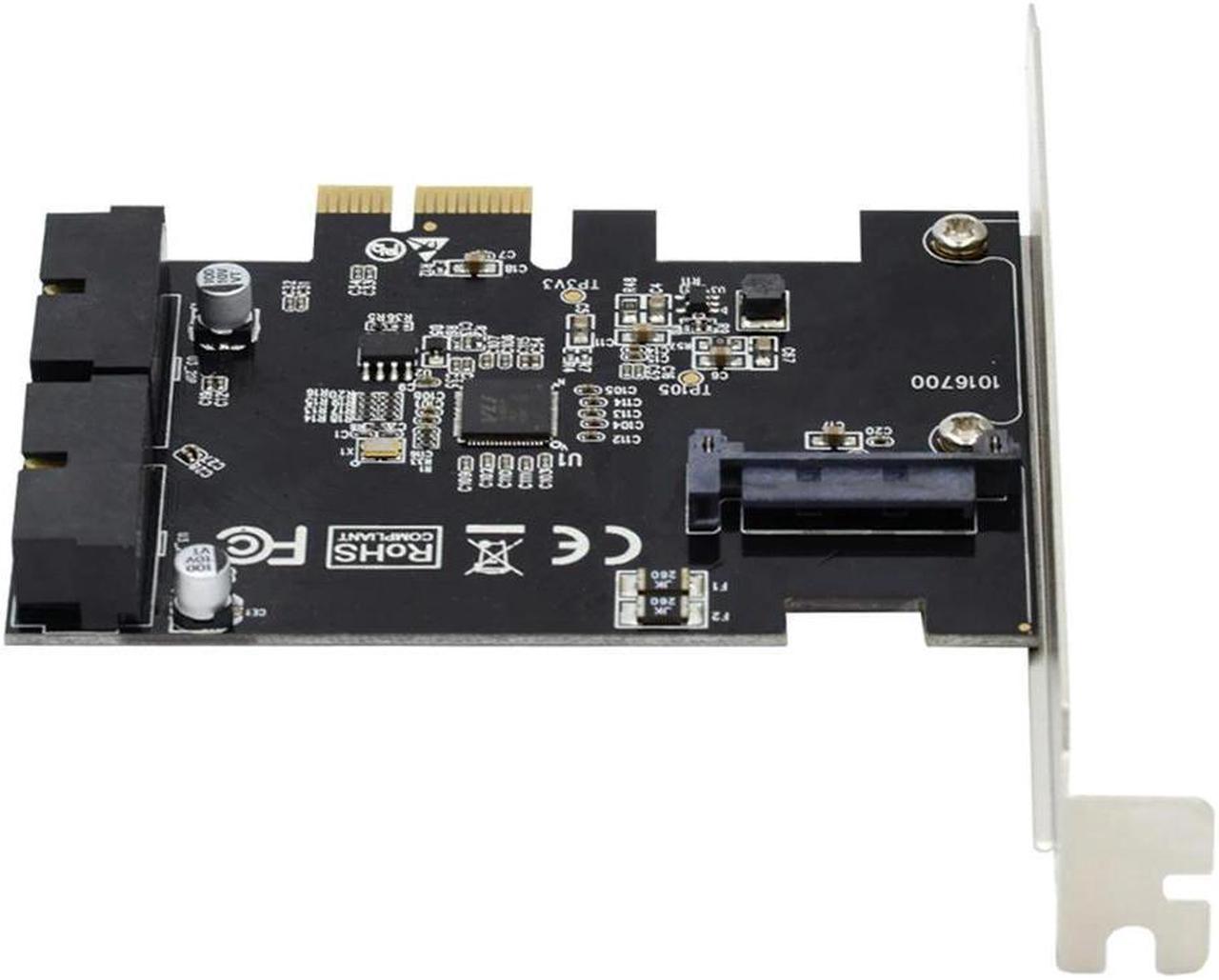 FOR USB 3.0 to PCI-E 1X Express Card VL805 Front Panel Header 5Gbps 19Pin 20Pin for Adapter for Desktop Computer Motherboard