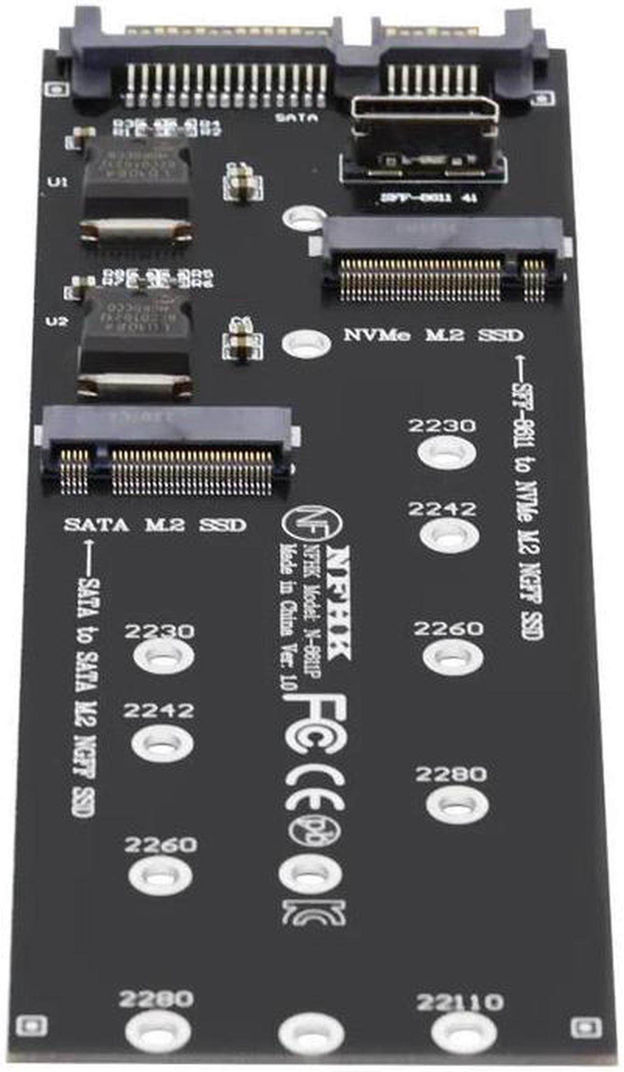 FOR SFF-8612 8611 to U.2 Kit M-Key to NVME PCIe SSD NGFF to SATA for Adapter for Mainboard