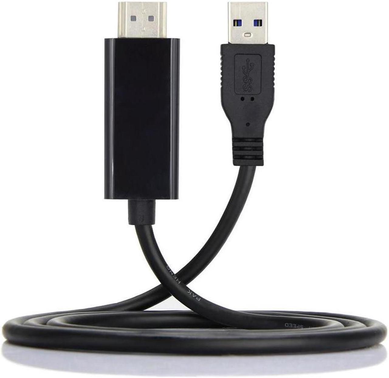 FOR for Adapter for Desktop Laptop PC USB3.0 Male to HDTV Male Cable USB 3.0 Source HDTV Sink Converter