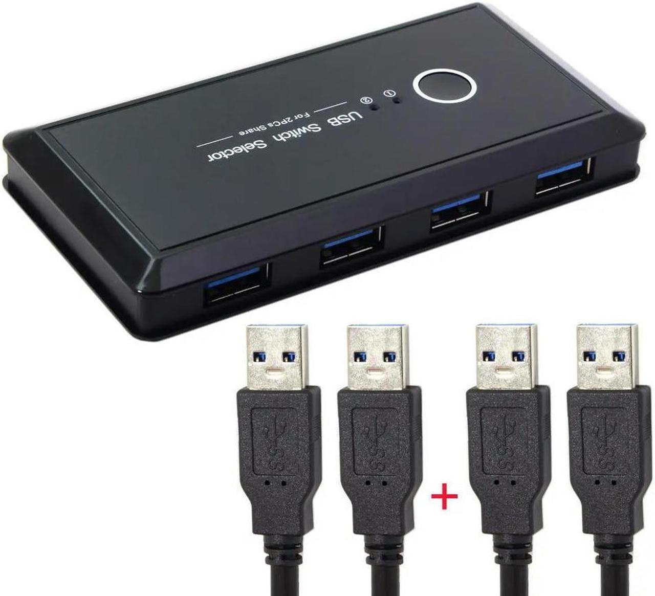 FOR USB Male 4 Ports Micro USB to KVM USB 3.0 Dual Ports Switch Selector PCs Sharing 4 Devices for Keyboard Mouse Scanner Printer