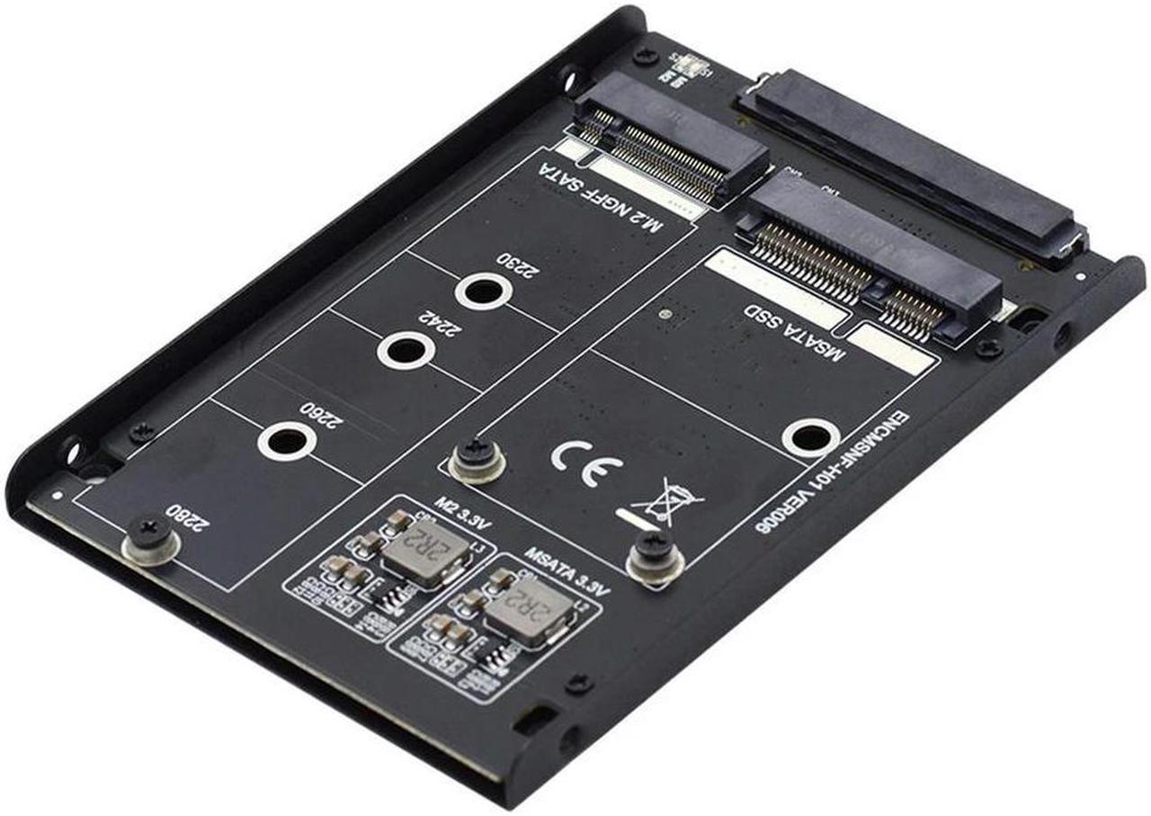 FOR HDD Disk Drive Enclosure Dual MSATA NGFF B+M SSD Card Raid0 Span Bridge to 2.5inch SATA