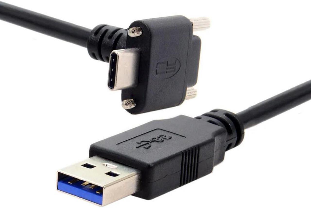 FOR Up Angled USB 3.1 Type-C Dual Screw Locking to Standard USB3.0 Data Cable