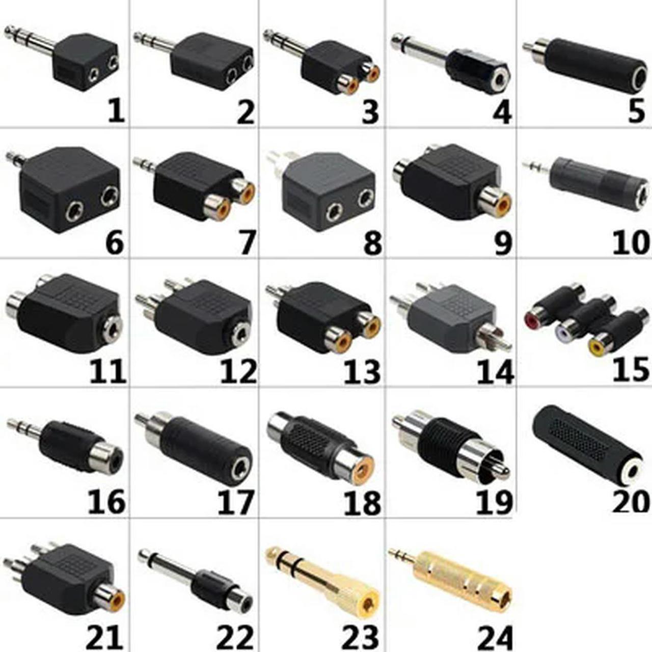 FOR 3.5mm Male Female Plug Stereo Coupler Adapter 3.5 mm Mono Stereo to 6.35 RCA Charging Connector for PC Phone