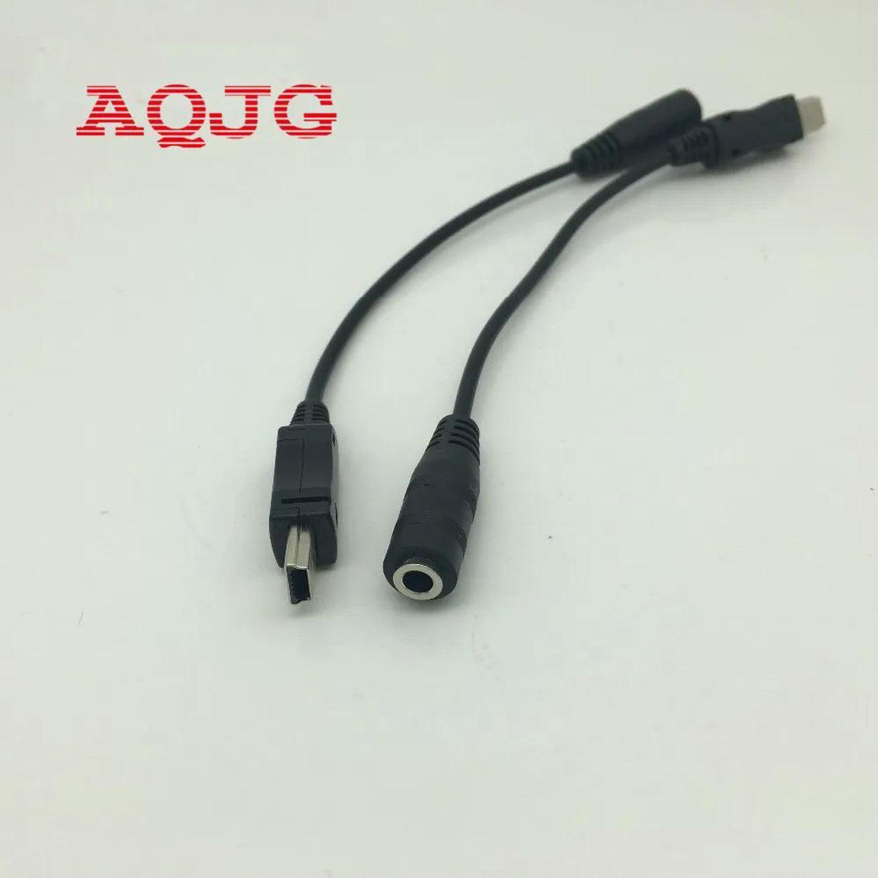 FOR Mini USB Male to 3.5mm Female Audio Cable Cord for Active Clip Mic Microphone Adapter for Hero 1 2 3 3+ Sports Camera