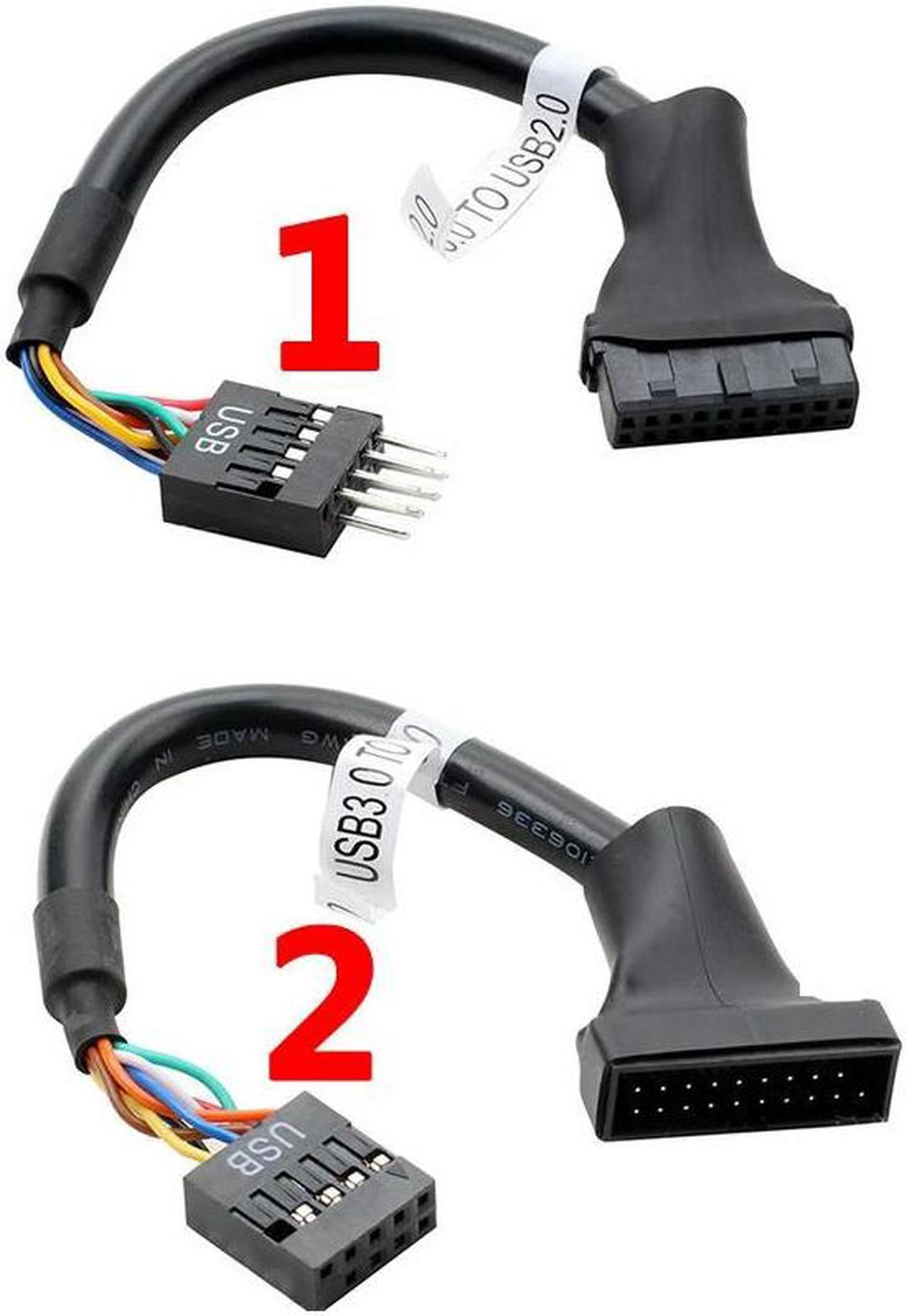 FOR Flexible Material USB3.0 20Pin Male To USB2.0 9Pin Motherboard Female Cable Use For CD-ROM Floppy Drive Panel