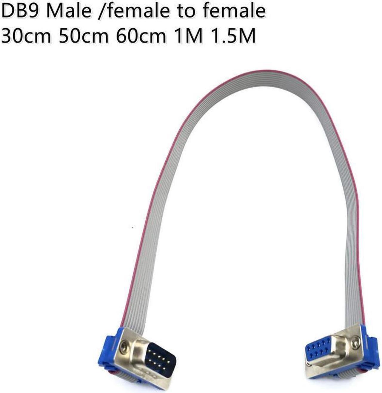 FOR DB9 MALE to FEMALE CABLE D-Sub serial port connector adapter rs232 com Extension Cable 20CM 50CM 1M 1.5M