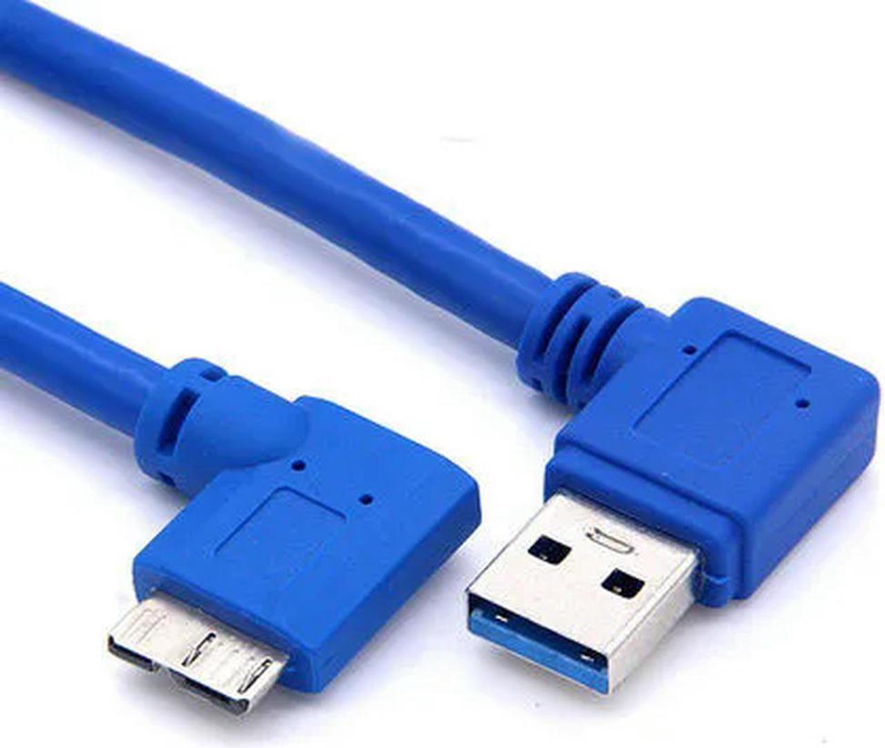 FOR USB 3.0 Left Right d A Male To Micro B Male 10 Pin Short Adapter MicroB Cable for Mobile HDD 0.25m