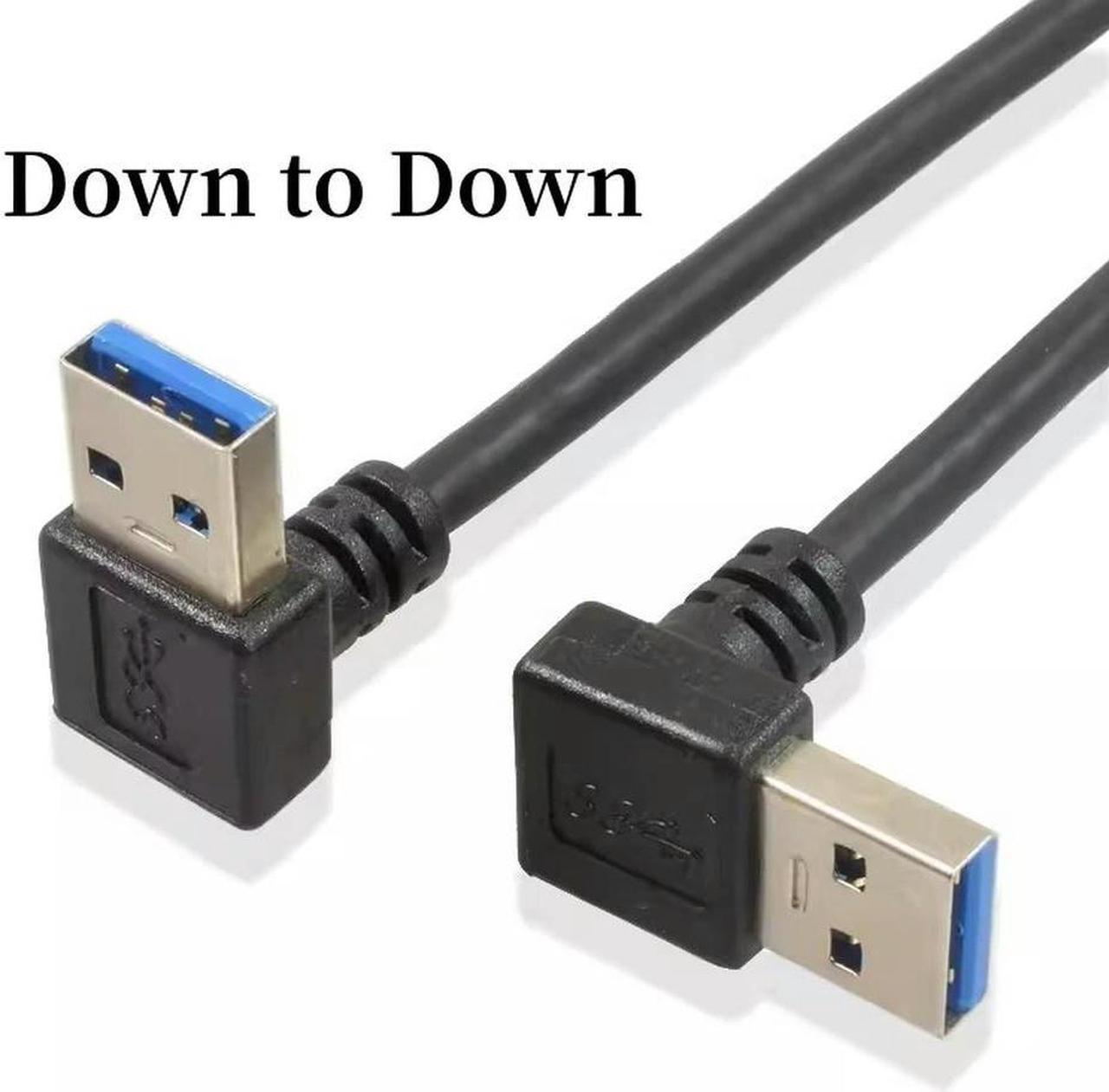 FOR Elbow Usb Cable Dual Head Male To Male Data Cable 3.0 Copy Mobile Hard Disk Set-top Box Radiator Graphics Card Connection