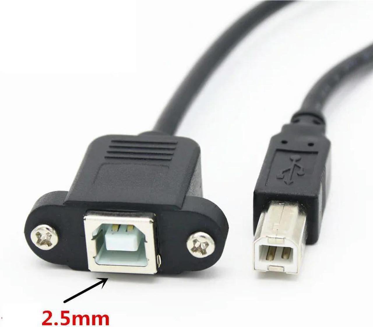 FOR USB 2.0 B Male to USB B Female Printer Panel Mount to Micro usb Mini usb Type-cmale Extension Cable Screw Hole Connector