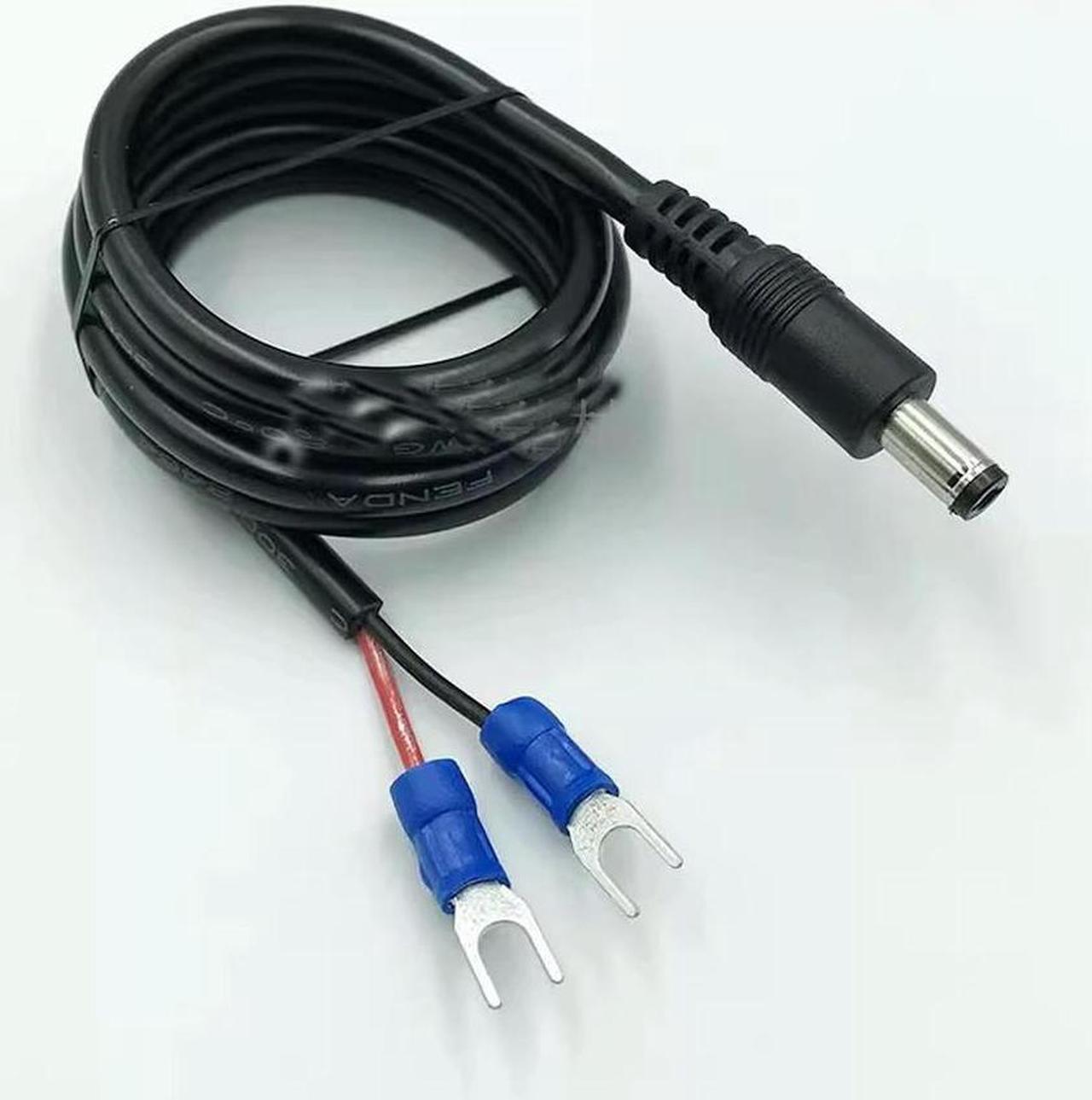 FOR DC Cable 5.5x2.1mm 5.5*2.5mm 18AWG Copper Power Cord 5.5*2.1mm Connector 2x0.75mm U-shaped Terminal cable Test cable