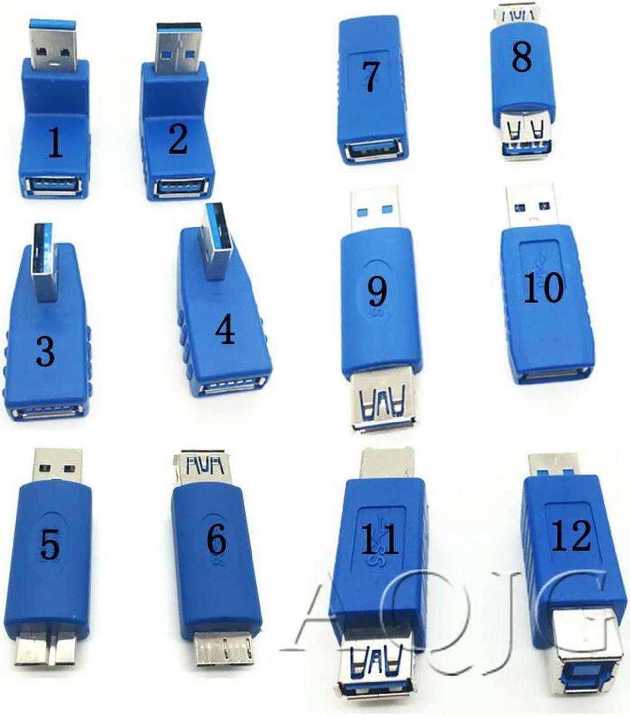 FOR USB 3.0 Type A Female to Type B Male Plug Connector Adapter USB 3.0 Converter Adaptor AF to BM USB Male to female F/F MicroB