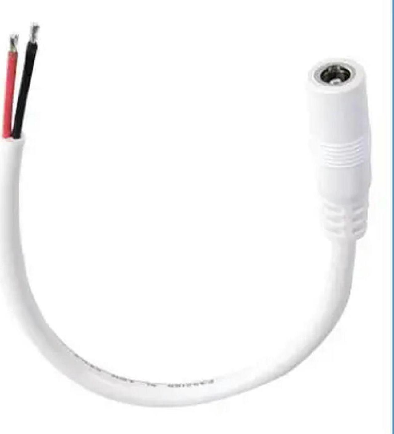 FOR DC power plug 5.5*2.1MM Male Female White Single Plug 12V All Copper 18Awg 8A For ing Extension Cables