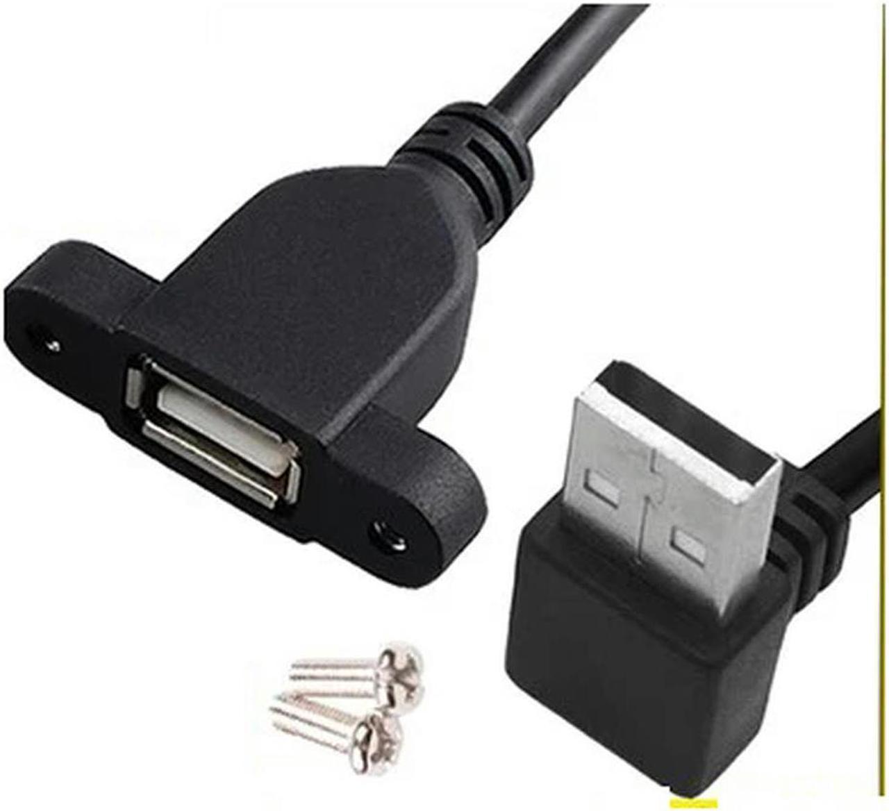 FOR Industrial Computer Case Usb2.0 Extension Cable With Ear Fixed Elbow Usb Lock Screw Panel Data Connected To The Computer Usb Fla